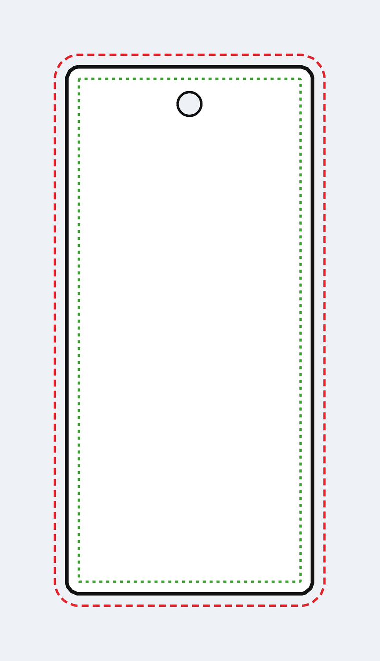 Tall Rectangle - Hole template