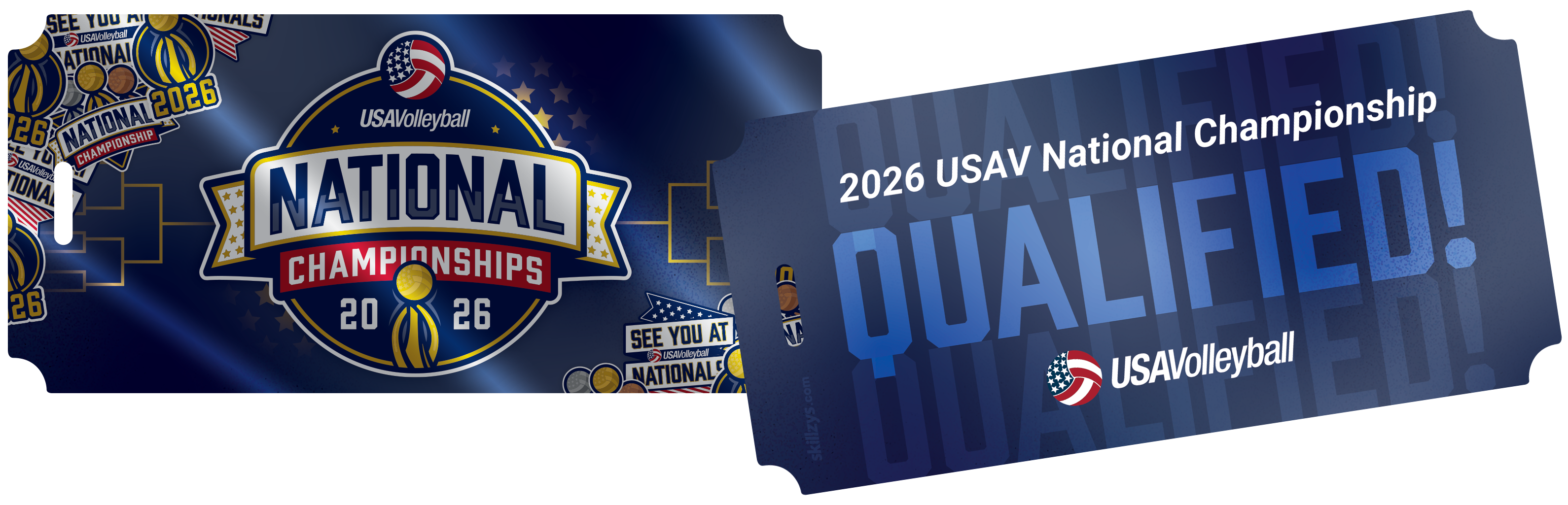 2026 qualifier ticket Trophy Tag design