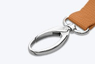 Lanyard with oval clip attachment