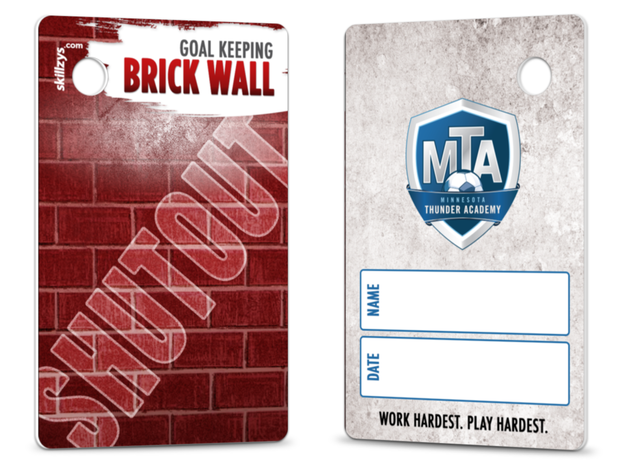 Custom Game Award Skill Tag&reg; front and back