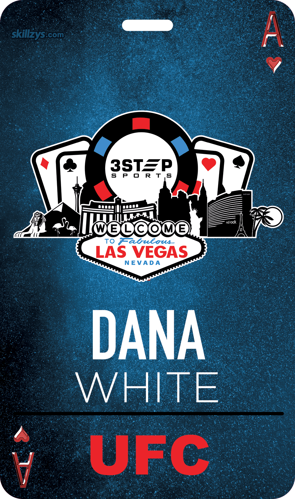 3STEP Sports VIP credential personalized with the guest name